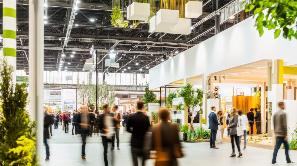 Sustainable trade show with green innovation focus