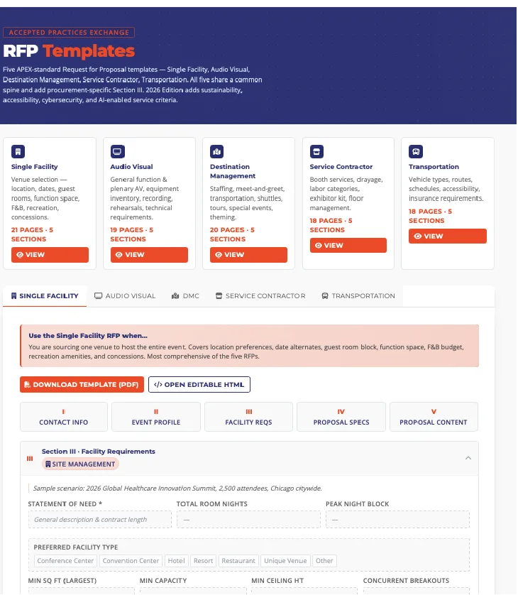 apex rfp templates